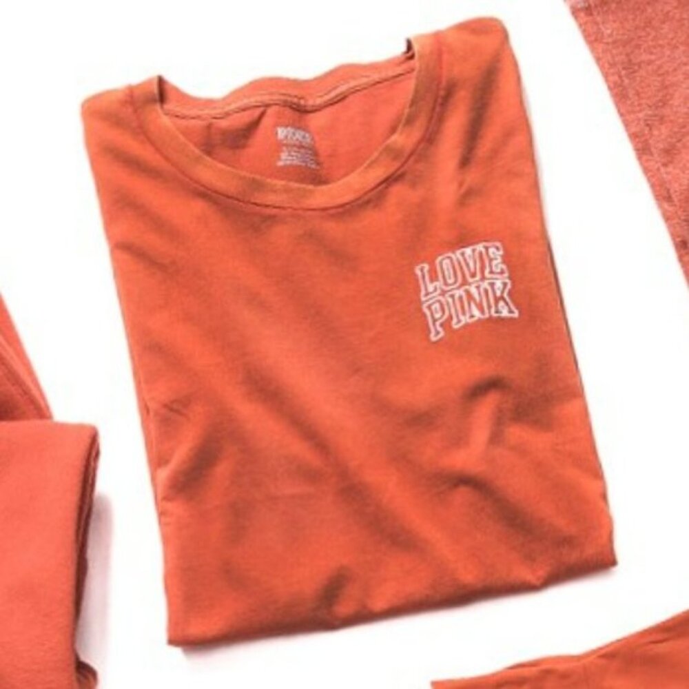 Victoria's Secret PINK | "Cinnibar" Embroidered Logo Tee | Size Medium
